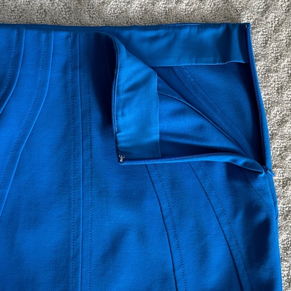 Diane Von Furstenberg Cameroon Stretch Jersey Mini Skirt Electric Blue Size 8 - Picture 5 of 14